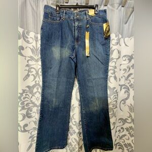 Nine West Women's Blue Stretch Slimmer Bootcut Denim Quality‎ Jeans 16-32x30 NWT